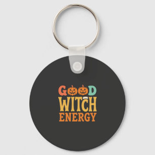 Gute Hexen Energie Halloween Kürbis Design_1 Schlüsselanhänger
