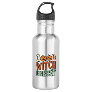 Gute Hexen Energie Vintage Halloween Vektor Design Edelstahlflasche