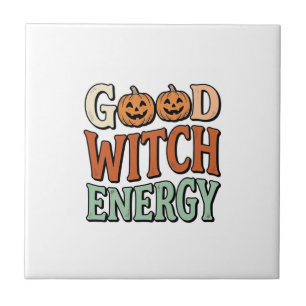 Gute Hexen Energie Vintage Halloween Vektor Design Fliese
