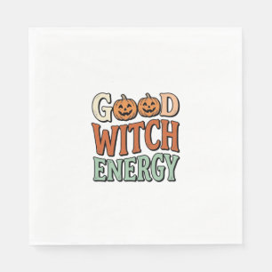 Gute Hexen Energie Vintage Halloween Vektor Design Serviette