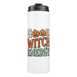 Gute Hexen Energie Vintage Halloween Vektor Design Thermosbecher