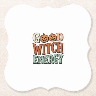 Gute Hexen Energie Vintage Halloween Vektor Design Untersetzer