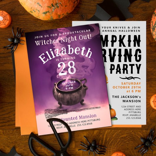 Gute Hexen Night Out Chic Tränke Cauldron Party Einladung