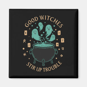 Gute Hexen rühren Trouble Halloween Cauldron Gh Magnet
