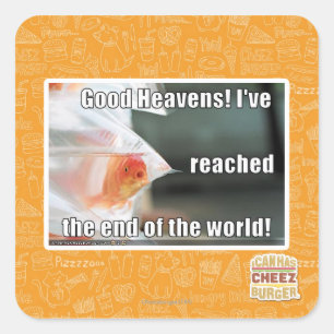 Gute Himmel! Quadratischer Aufkleber