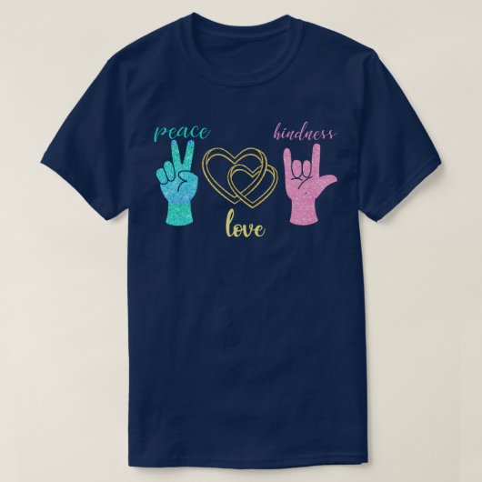 Güte Hippie Geschenk Friedenszeichen T-Shirt (Design vorne)