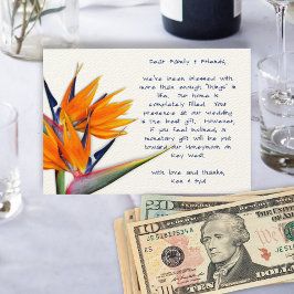 Gute Hochzeit im Paradies Begleitkarte