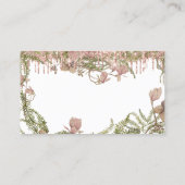 Gute Hochzeitsgeschenke Rose Florals White Visitenkarte (Rückseite)