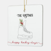 Gute Hockey-Tage Keramikornament (Links)