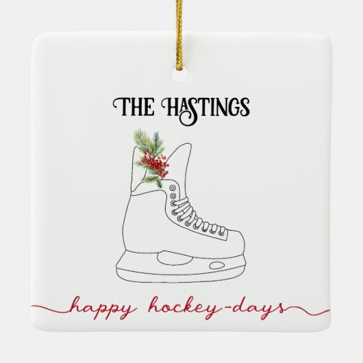 Gute Hockey-Tage Keramikornament (Rückseite)