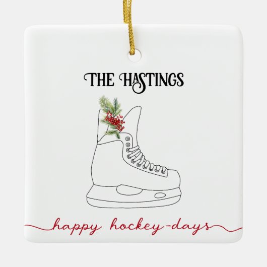 Gute Hockey-Tage Keramikornament (Vorderseite)