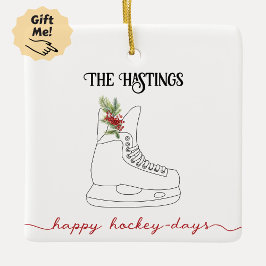 Gute Hockey-Tage Keramikornament