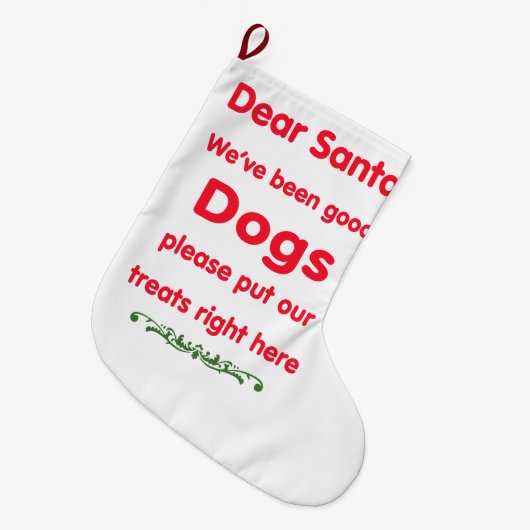 gute Hunde Großer Weihnachtsstrumpf (Vorderansicht (hängend))