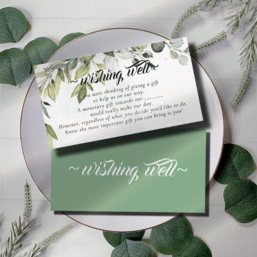 Gute Idee für Eukalyptus Theme Wedding Begleitkarte