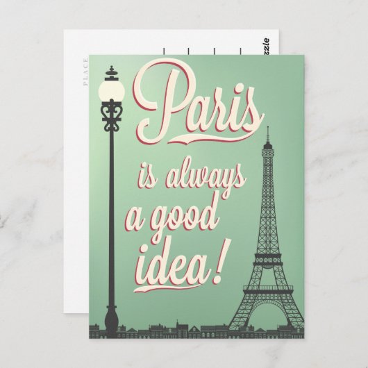 Gute Idee Paris Vintag Postkarte (Vorne/Hinten)