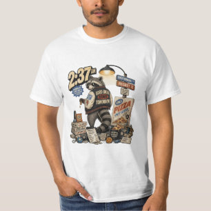 Gute Ideen beginnen morgen Lustiger Waschbär Späte T-Shirt