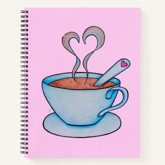 Gute Ideen starten mit Kaffee! Personalisierbar Notizblock (Vorderseite)