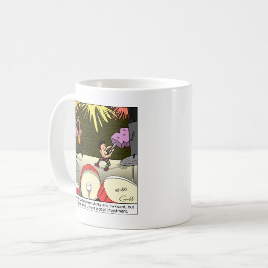 "Gute Investitionen" Kaffeetasse (Vorderseite Links)