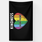 Güte ist alles LGBT Rainbow Flag Herz Banner (Vertikal)