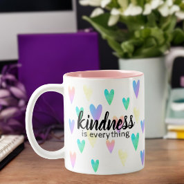 Güte ist alles Rainbow strahlend Herz rosa Zweifarbige Tasse