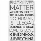 Güte ist alles Vinyl Aufkleber (Vorderseite)