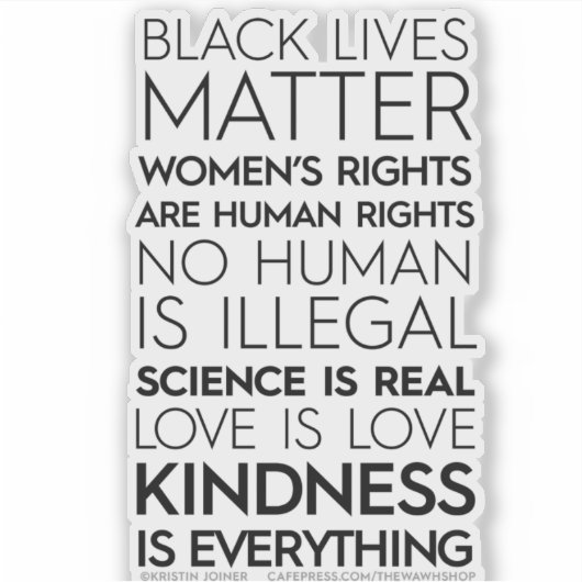 Güte ist alles Vinyl Aufkleber (Vorderseite)