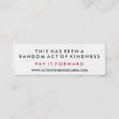 Güte ist ansteckende Herausforderungs-Karte Mini Visitenkarte (Rückseite)