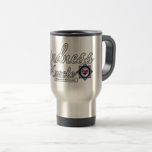 Güte ist ein Muskel Reisebecher (VorderseiteRechts)
