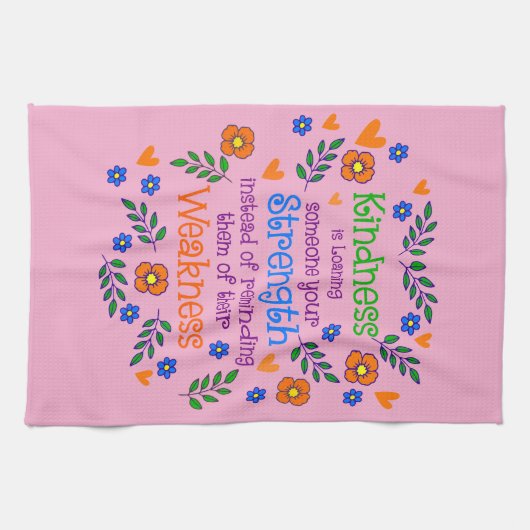 Güte ist jemandem deine Stärke leihen Geschirrtuch (Horizontal)