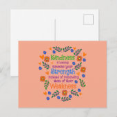 Güte ist jemandem deine Stärke leihen Postkarte (Vorne/Hinten)