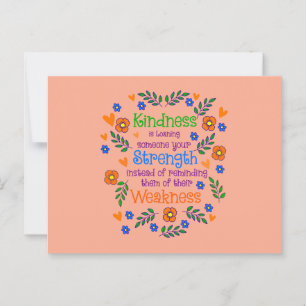 Güte ist jemandem deine Stärke leihen Postkarte