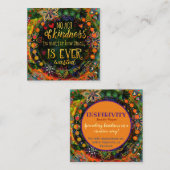 "Güte ist nie verschwendet" Inspirivity-Karten Quadratische Visitenkarte (Vorne/Hinten)