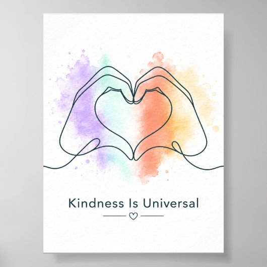 Güte ist universeller Stolz Herz Design Poster (Vorne)