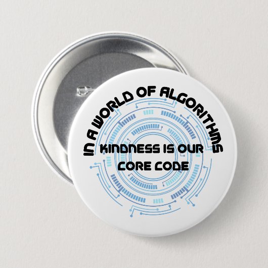 Güte ist unser Kerncode - Algorithmus Tech Button (Vorne & Hinten)