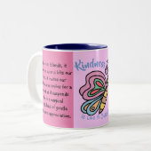 Güte ist wie eine Schmetterlingskaffee-Tasse Zweifarbige Tasse (Vorderseite Links)