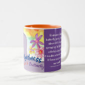 Güte ist wie eine Schmetterlingskaffee-Tasse Zweifarbige Tasse (VorderseiteRechts)