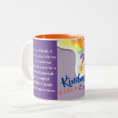 Güte ist wie eine Schmetterlingskaffee-Tasse Zweifarbige Tasse (Vorderseite Links)