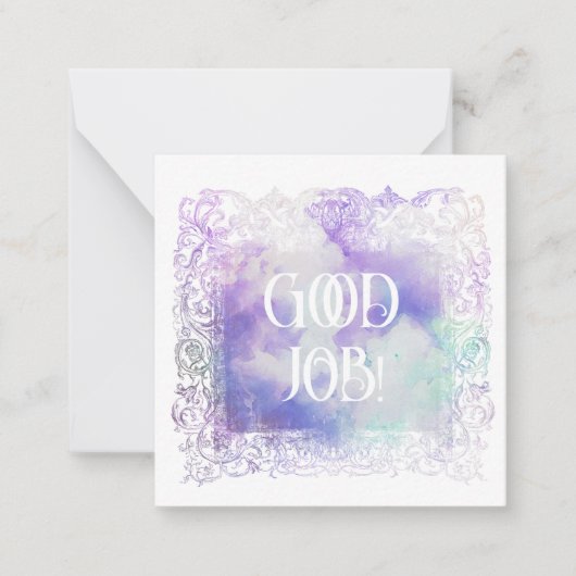 *~* GUTE JOB AP62 Ermutigung flache Note Card Mitteilungskarte (Vorderseite)