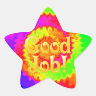 Gute Job-Star-Sticker Stern-Aufkleber