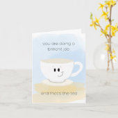 Gute Job Teacup Karte (Gelbe Blume)