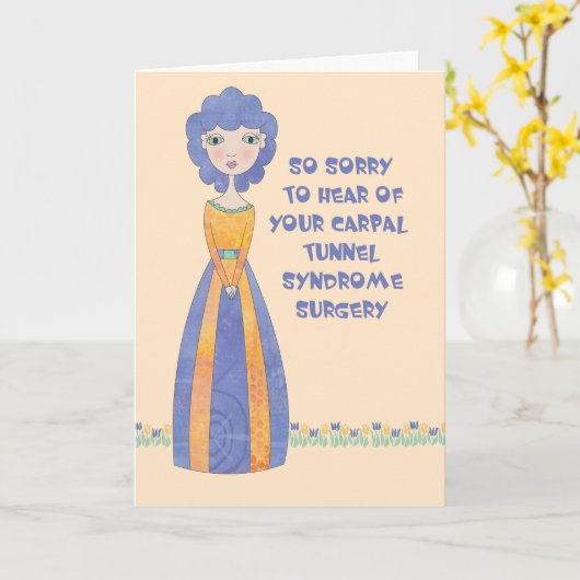 Gute Karte für die Operation des Carpal Tunnel-Syn (Gelbe Blume)