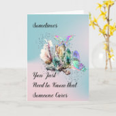 Gute Karte für einen Freund mit psychischer Erkran (Gelbe Blume)