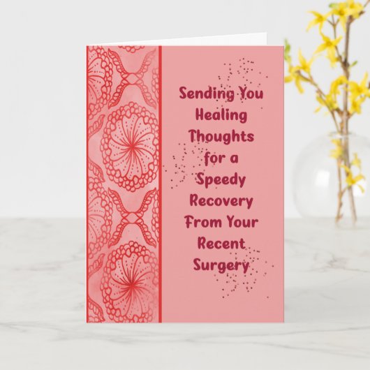 Gute Karte für geringe Operation, hellrot (Gelbe Blume)