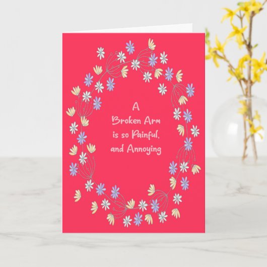 Gute Karte für kaputten Arm (Gelbe Blume)