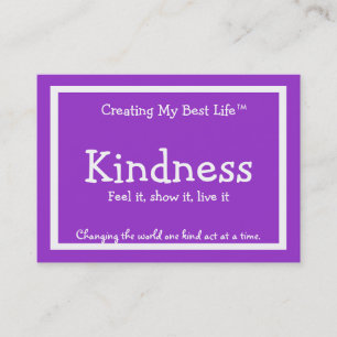 Güte-Karte - lila u. Lavendel - kundengebundenes Visitenkarte