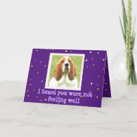 Gute Karte mit Basset Hound und Cupcakes