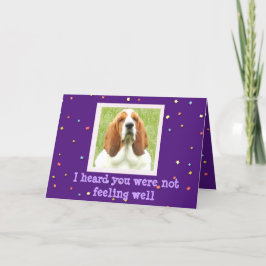 Gute Karte mit Basset Hound und Cupcakes