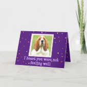 Gute Karte mit Basset Hound und Cupcakes (Vorderseite)