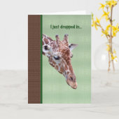 Gute Karte mit inquisitiver Giraffe (Gelbe Blume)