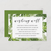 Gute Karte wünschen | elegante Tropenhochzeit (Vorne/Hinten)